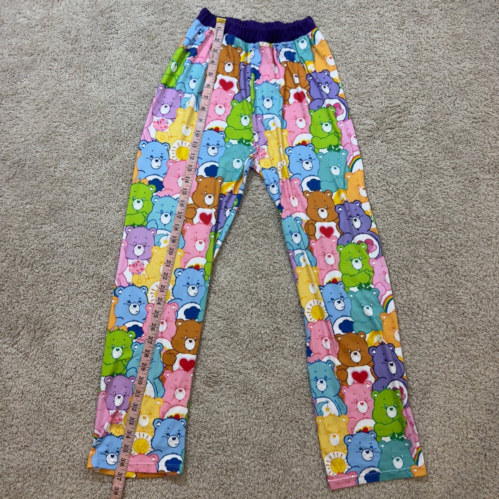 Care Bears Pajama Pants Womens Purple Elastic Waist All Over Print Lounge Pants - Picture 7 of 7